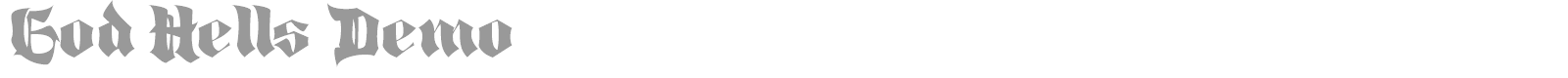 God Hells font preview